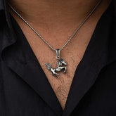 Silver Prancing Horse Necklace